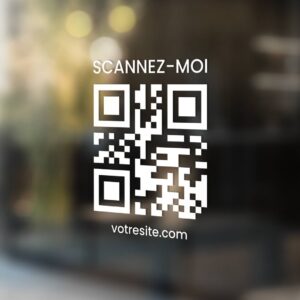 adhesif sticker pour vitrrine - code QR